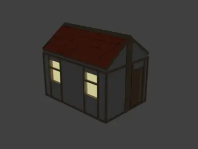A Small House Low-poly 3D model