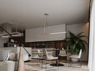 Apartment Interior 3D Scene 3D model