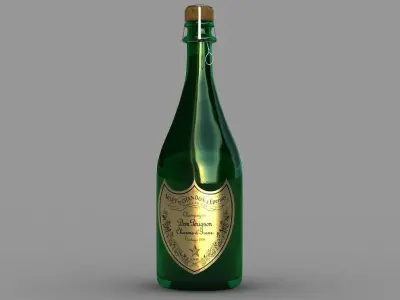 Champanger Bottle  -Dom Perignon- 3D model