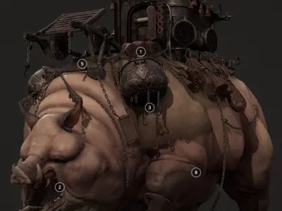 Smutton the 5th Low-poly 3D model
