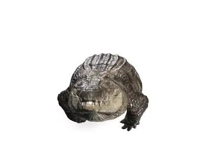 Crocodile RIGGED ALLIGATOR 3D PRINTABLE LIZARD Low-poly 3D model