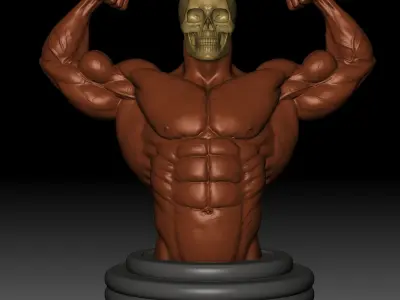 Front Double Biceps Pose 3D print model