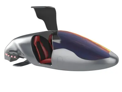 Car missile future 3D model