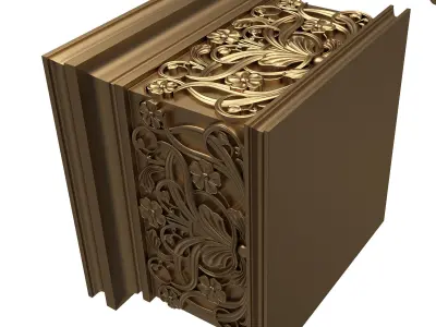 Carved Capital 01202 Low-poly 3D model