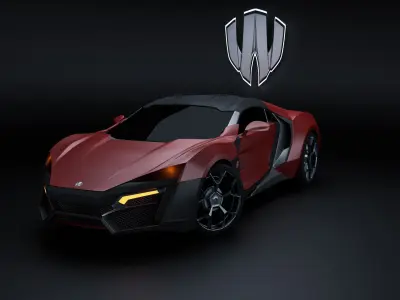 Lykan Hypersport Low Poly Model 3D model