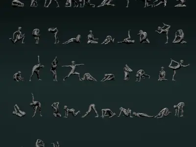 Yoga Man 04 3D model