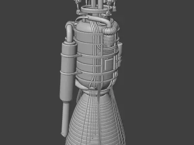 Rocket Engine - Realistic 3D model
