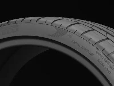 Realistic Tires Pirelli P ZERO PZ4 Realworld Size 3D Model 3D model
