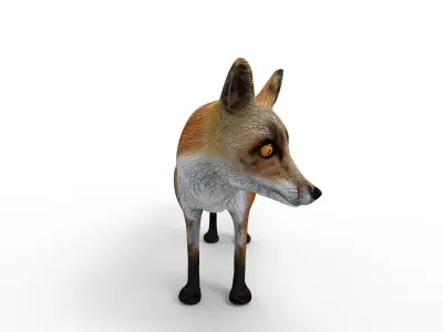 3D Fox rigged Model Low-poly 3D model