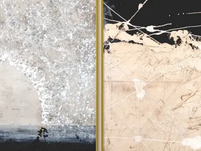 Art Frams 69- Rayas Ocre And Sol Blanco 3D model