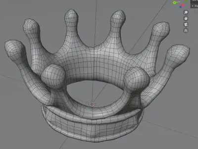 Low Poly Gold Crown Free low-poly 3D model