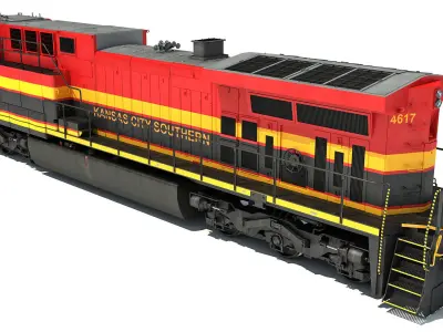Kansas City Southern Locomotive 3D model
