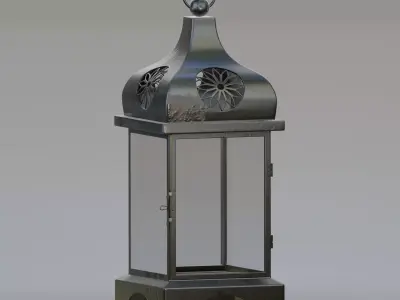 Square Moroccan lantern 3D model