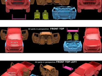 Isuzu D-Max DC EU 2020 Series Native multiple 3D Scan 3D model