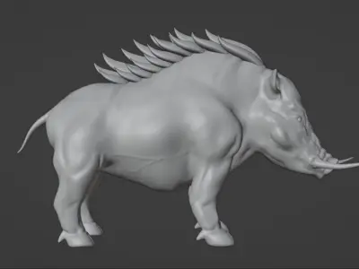 Boar High Polly 3D model