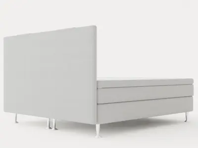 Meja Continental Bed 180x200cm Light Gray Low-poly 3D model