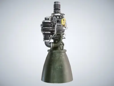 SpaceX Raptor 2 Engine 3D model
