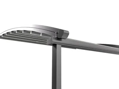 Motorized Pergola 2 stainless steel satin polished 3D model