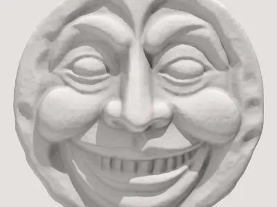 Moon Faces - 6 Models 3D Model Collection