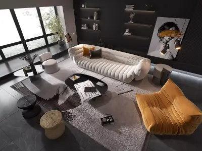 Modern room living 3D model