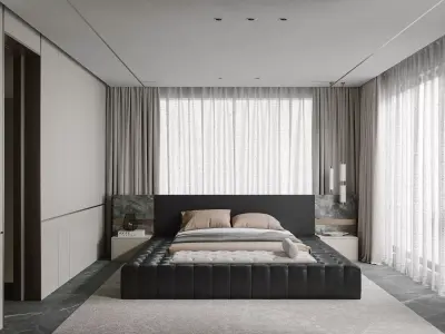 Bedroom interior scenes 3D model 12