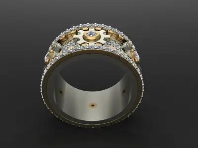 Ring with Gears 3D print model