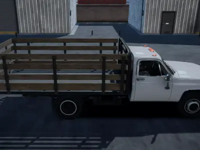 Stack farmer pickup truck unity asset Low-poly 3D model