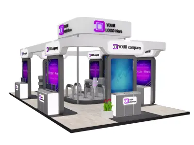 Booth Exhibition Stand a593c 3D model