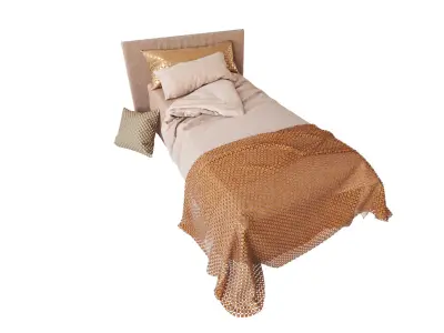 Children orange bed 3D model