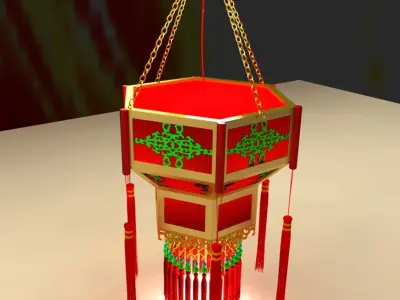 Chinese Palace lantern 3D model 22