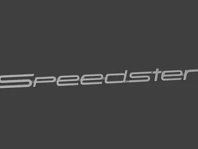 Classic Porsche Speedster Badge 3D print model