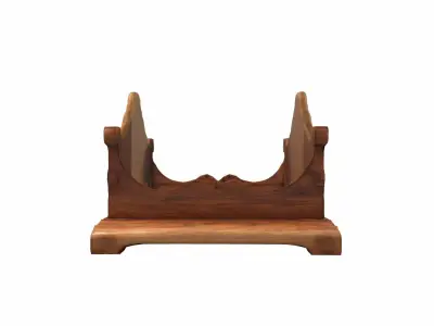 3d Model Empty Wooden Napkin Holder 3D model