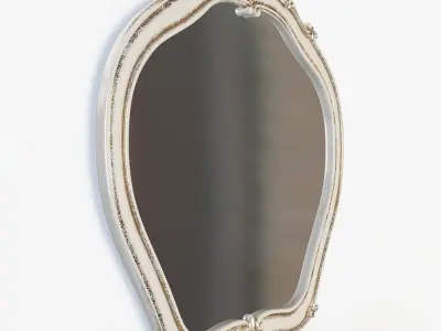 Classic washbasin with mirror 3D model