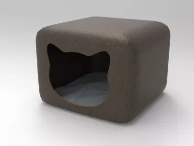 Caty Cat Home Low-poly 3D model