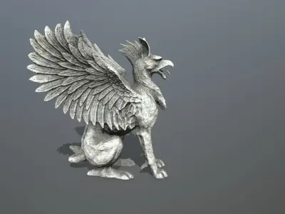 Statue Creature Low-poly 3D model