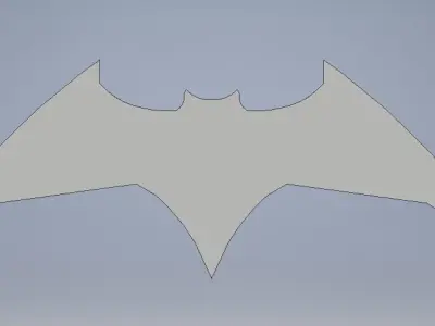 Batarang batman logo Free 3D print model