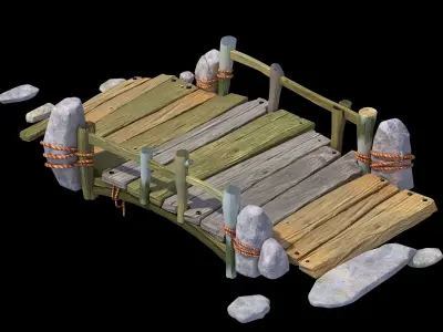 Game Wood Build - Bridge 05Game Wood Build - Bridge 05 3D model