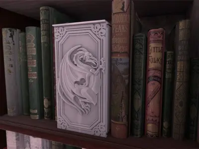 Heraldic Dragon Booknook 3D print model
