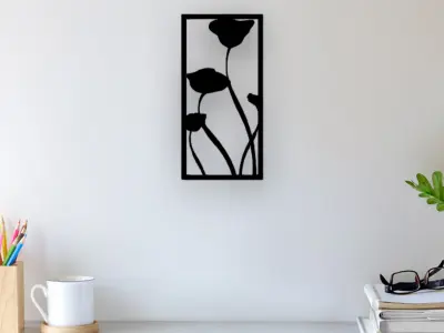 Flower Wall Art 3D print model 8