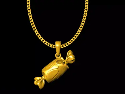 Candy pendant charms - one inch pendant 3D print model