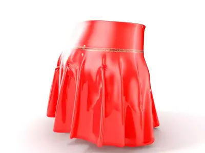 Pleated Skirt D Model Pack Low-poly 3D model