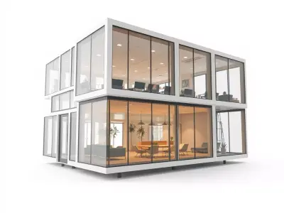 Modern Glass Building model pack Low-poly 3D model