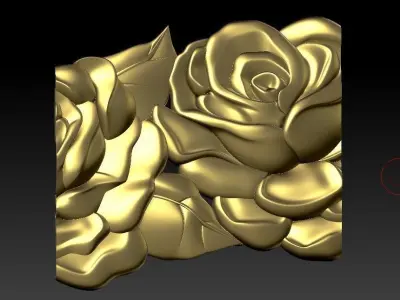 pattern CNC gold-plated sculpted wooden frame pattern 3D model  3D model