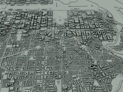 Washington City United States 3D print model