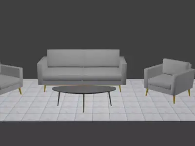 Modern Sofa 3D model 3