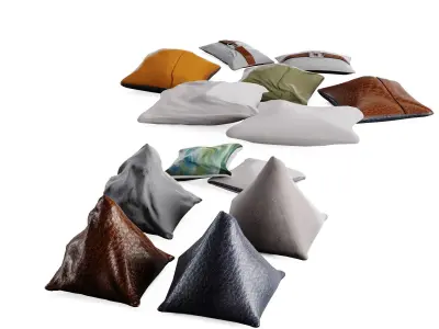 Cushion Collection 01 Low-poly 3D model
