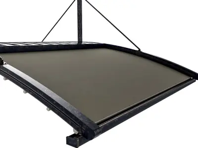 Motorized Pergola 6a damaged painted steel 3D model