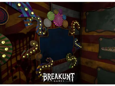 Interior Horror Circus Panels - Unreal Engine 5 3D model