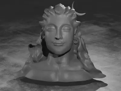 siva adiyogi  sculpture 3D print model