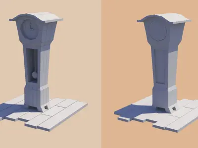 Pendulum  Clock  3D Free low-poly 3D model